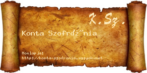 Konta Szofrónia névjegykártya